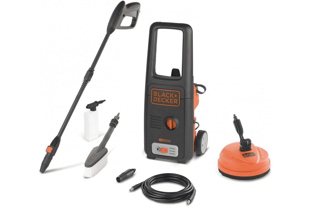 Black Decker BXPW1500PE nettoyeur haute pression terrasse voiture jardin exterieur nettoyage puissant pistolet lance buse