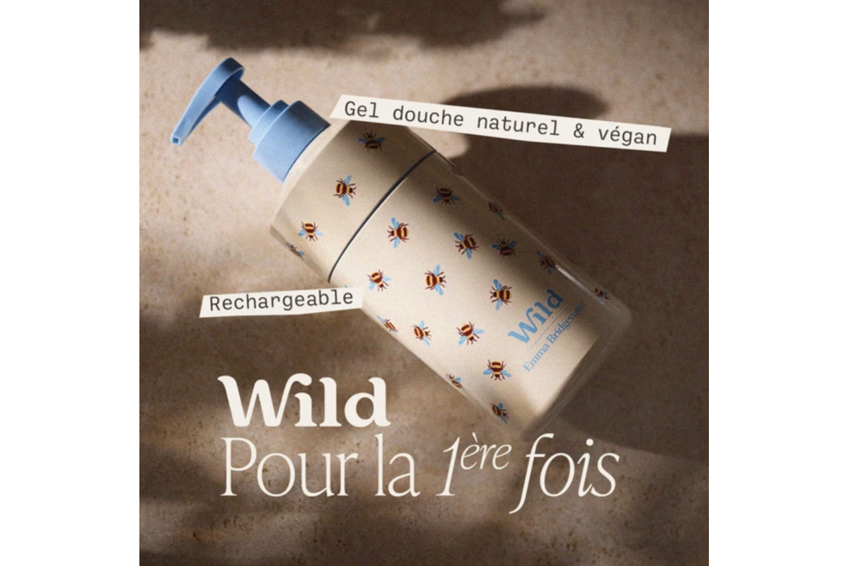 Wild gel douche naturel et vegan rechargeable étui Abeille Splendist Été Blissim