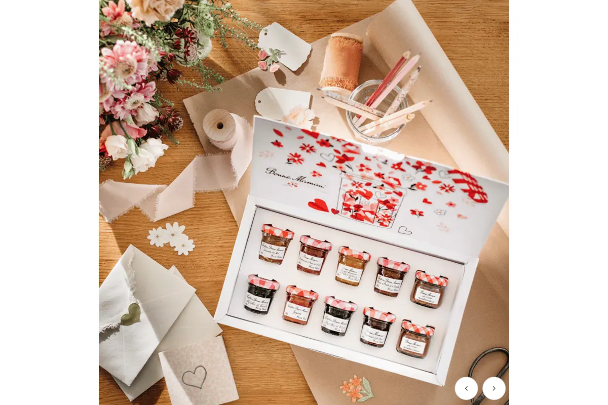 Bonne Maman coffret Un pot beaucoup d'amour Fête des Mères 10 mini-pots confitures iconiques édition limitée
