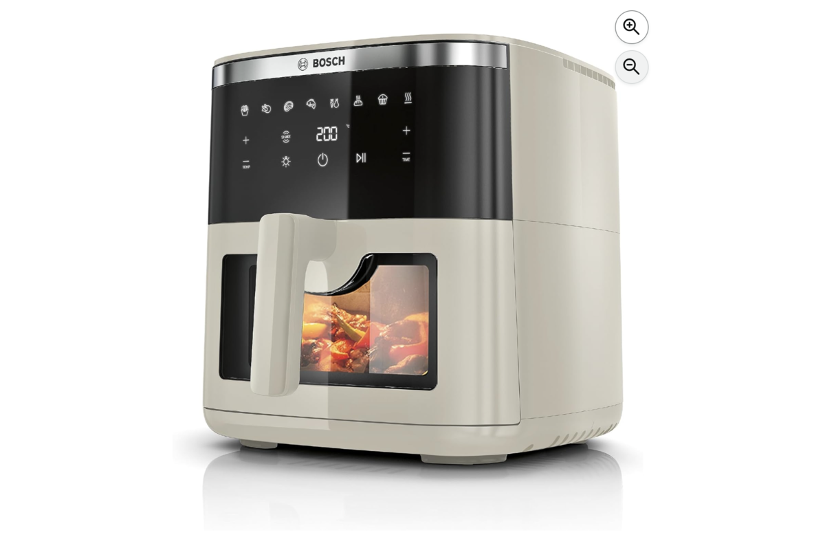 Bosch Air Fryer Série 6 XXL 7,2L beige satiné avec vitre de cuisson éclairée