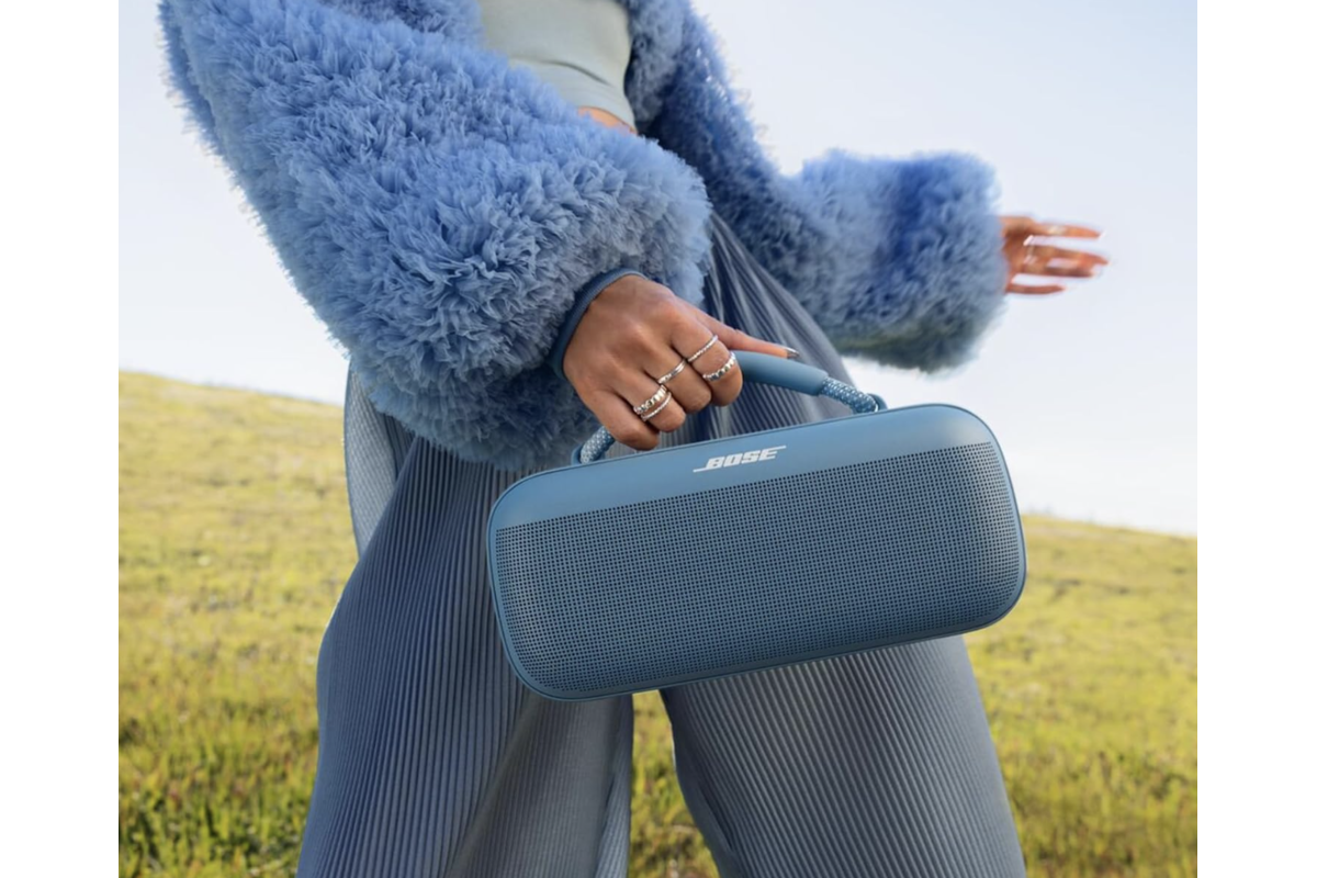 Bose Soundlink Max enceinte Bluetooth bleu crepuscule transportee a la main