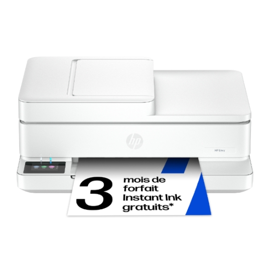 Imprimante multifonction blanche HP Envy 6530e en promotion chez Carrefour