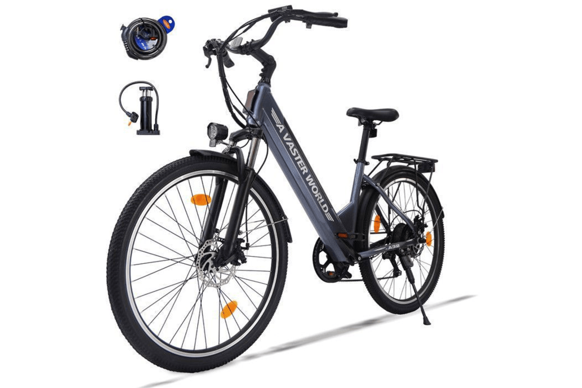 AVDLEU Vélo électrique 26 pouces — Moteur 250 W, batterie 48 V/10,4 Ah, 25 km/h max, 85 km autonomie, Shimano 7 vitesses Cdiscount 529,99 euros juillet 2026 bon plan