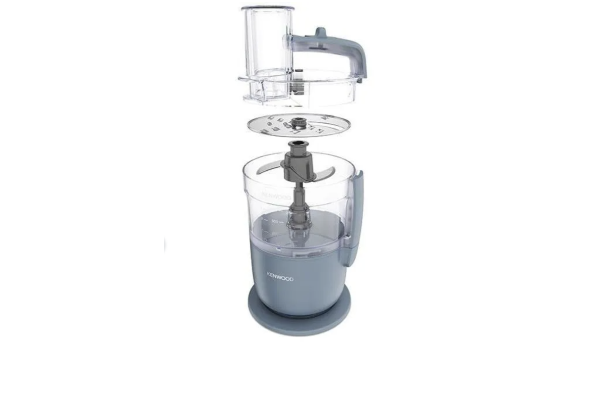 Robot Kenwood FDP22 vue éclatée tous les accessoires bol récipient lame disque râpe