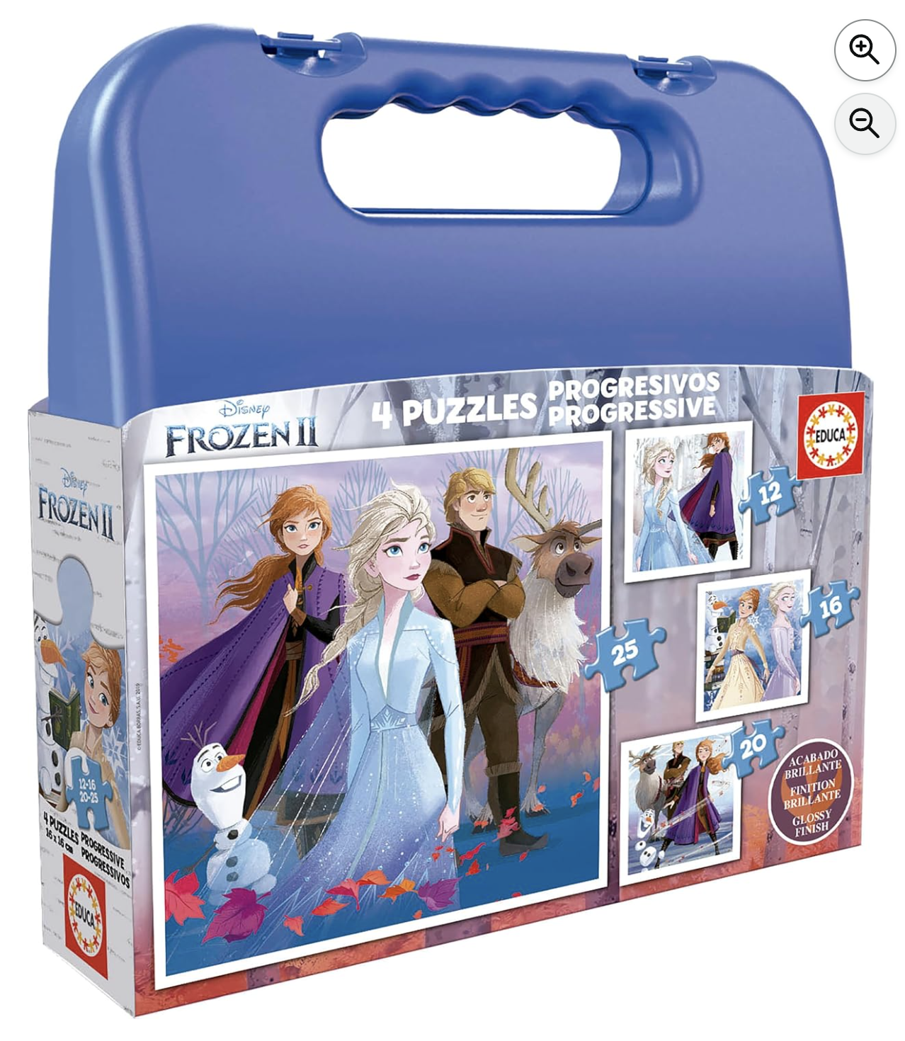 Educa mallette 4 puzzles progressifs Reine des Neiges 2 enfant 3 ans