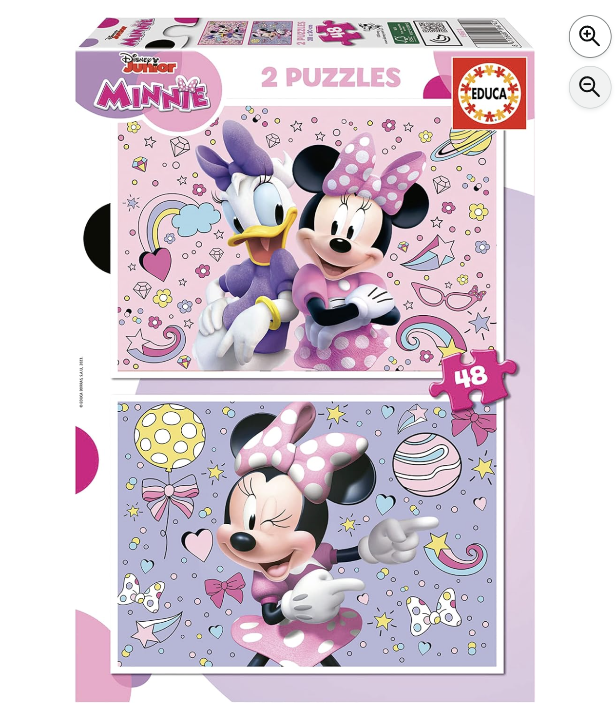 Educa Minnie ensemble 2 puzzles 48 pièces Disney enfant 4 ans