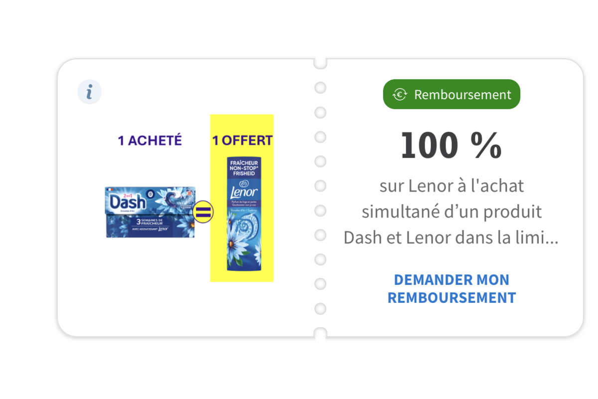 Envie de Plus bons de réduction coupons Procter Gamble Ariel Dash Lenor mai 2026