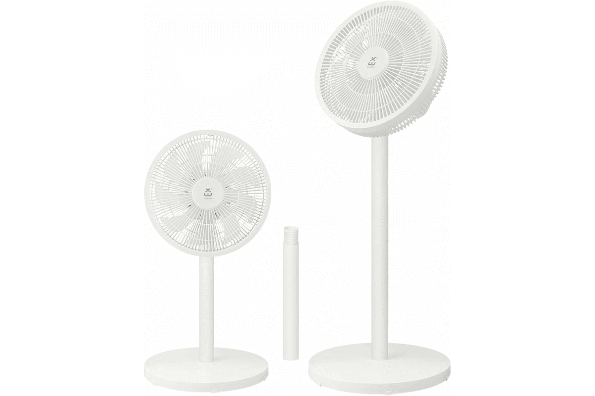 Extrastar ventilateur sur pied réglable hauteur 3 vitesses oscillation automatique 90° inclinaison manuelle 35° 35,99 € Amazon
