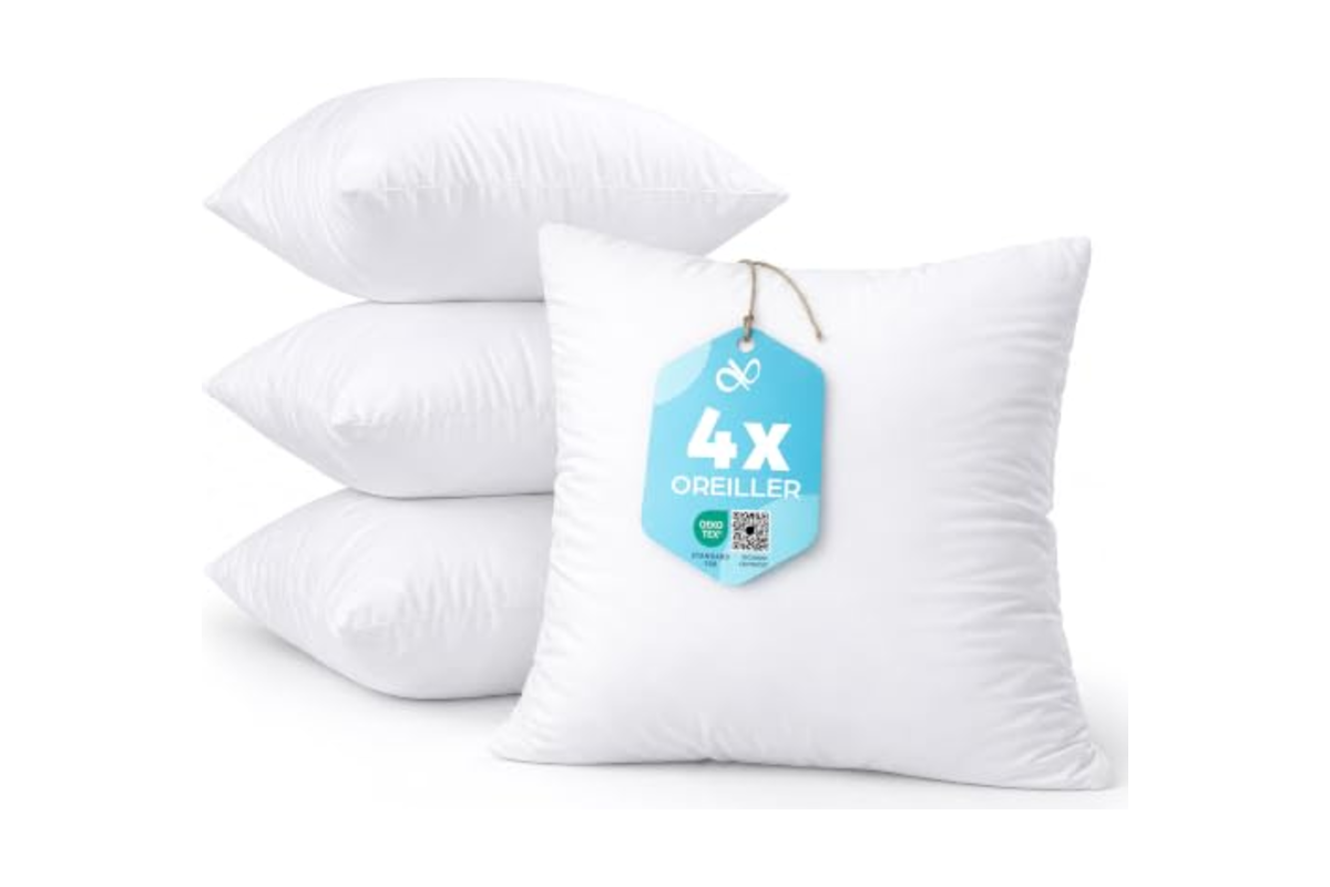 Lot de 4 coussins de canapé Flowen 40x40 cm