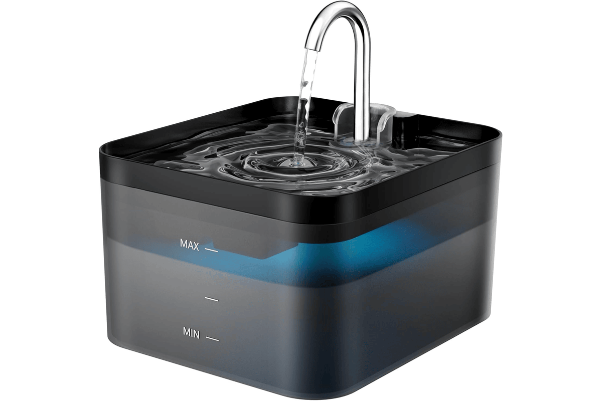 Fontaine à eau chat PawPoll 2,2L ultra silencieuse filtre charbon activé facile à monter petit budget