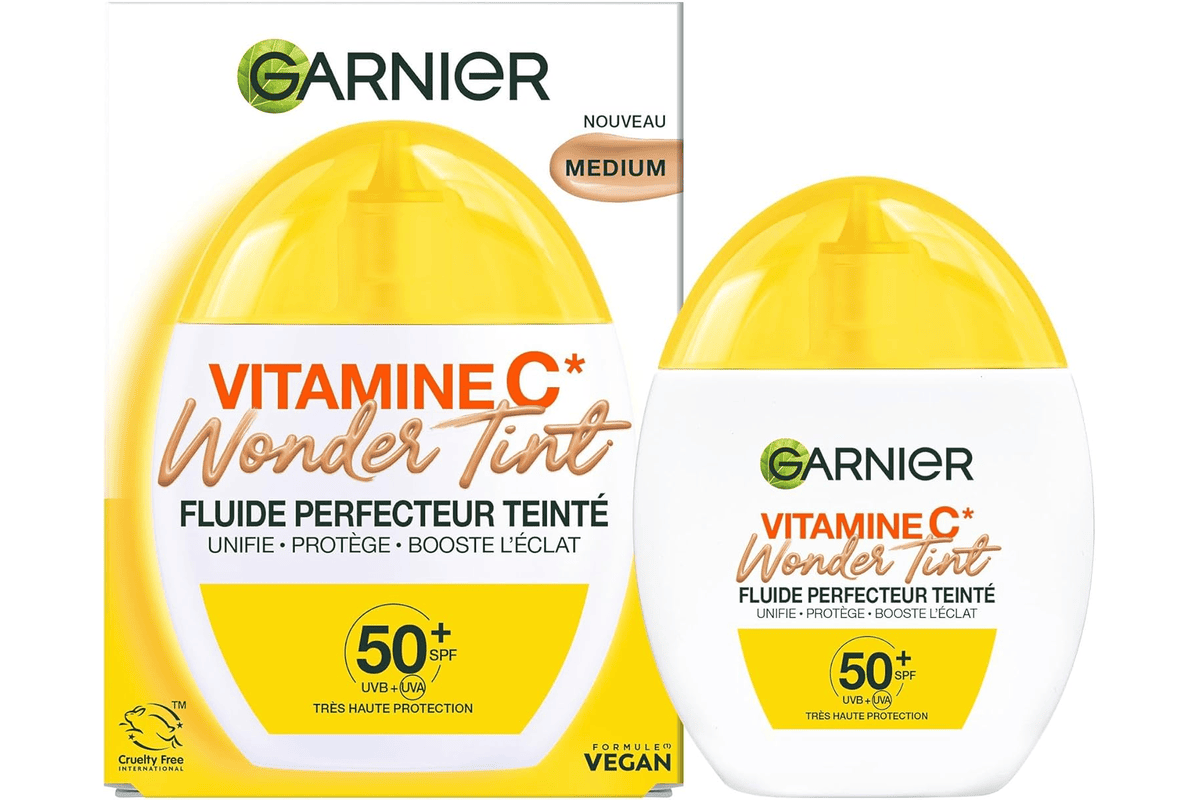 Garnier SkinActive Vitamine C Wonder Tint fluide perfecteur teinte SPF 50 plus soin visage protecteur unifie teint anti taches