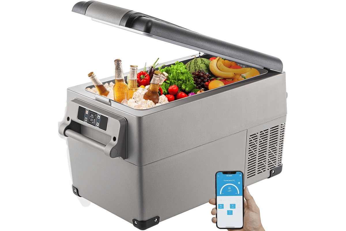 Glacière électrique Vevor 35L compresseur voiture mini frigo portable -20°C alimentation 12V 24V 220V camping