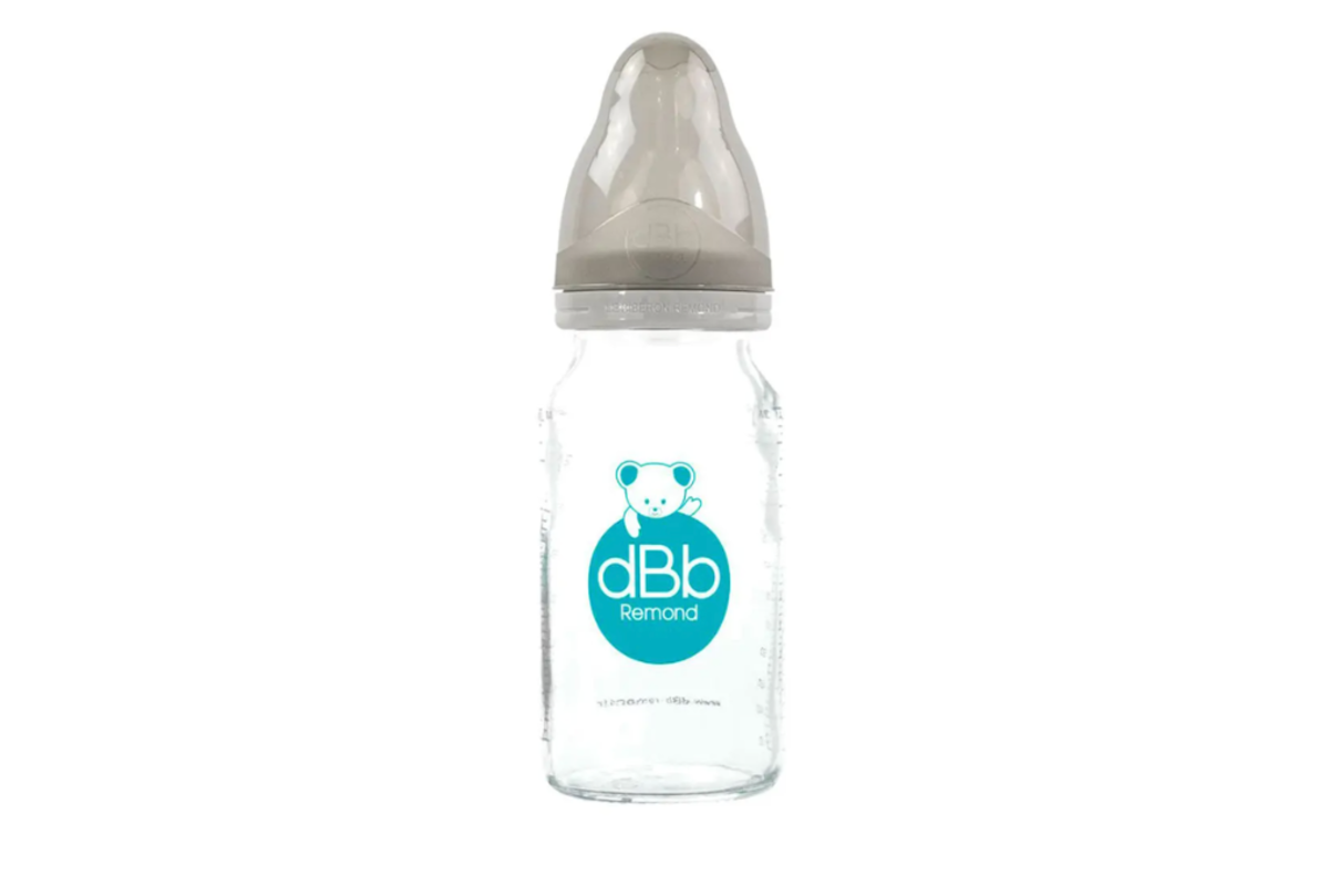 Bon plan Greenweez dBb Remond biberon verre tetine nouveau-ne silicone gris 110ml anti-gaspi 6 euros mai 2026