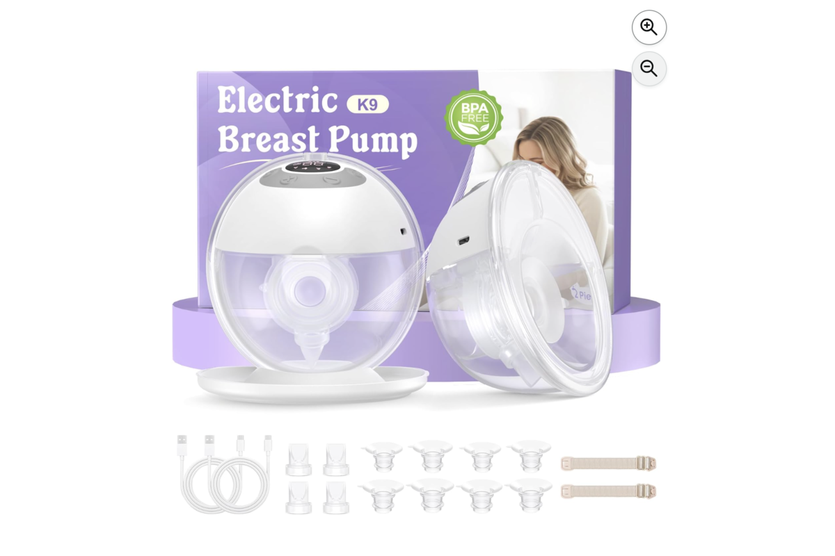 Haokoo K9 tire-lait électrique mains libres blanc avec capuchon anti-poussière et accessoires