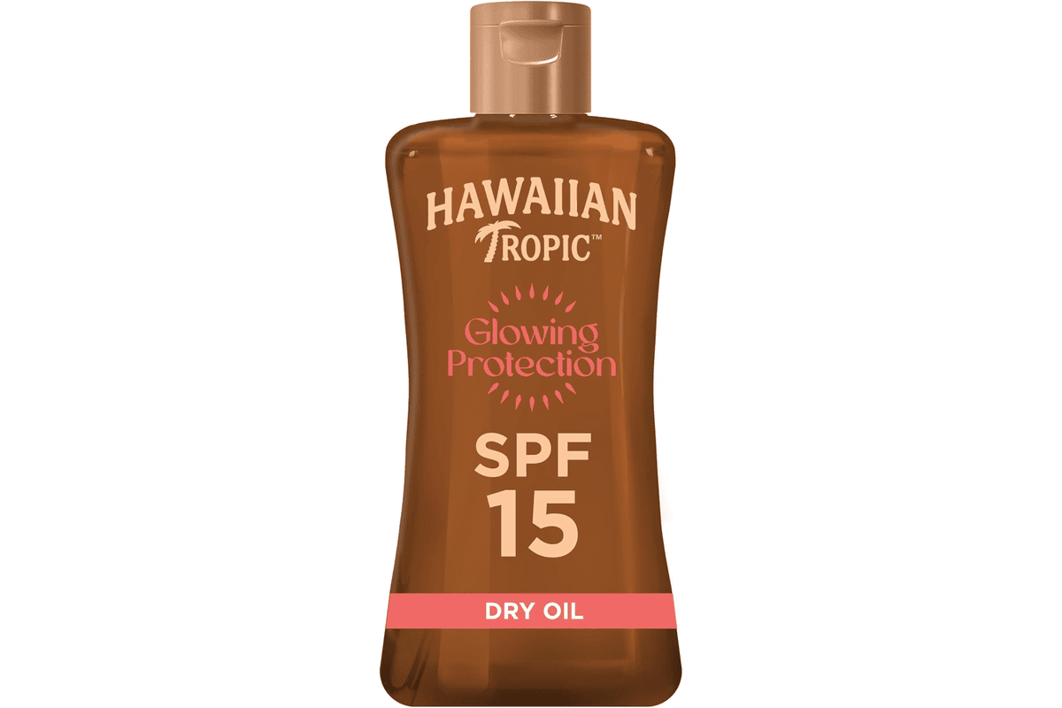 Hawaiian Tropic Glowing protection huile solaire SPF 15 200ml senteur tropicale coco monoi noix coco bronzage intense