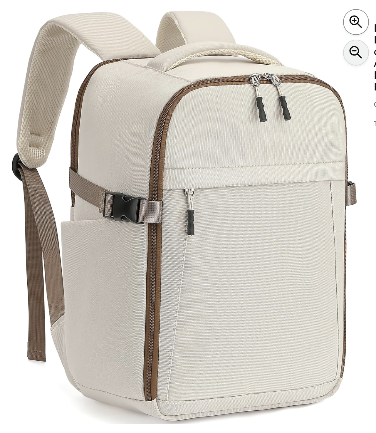 Sac à dos cabine Ryanair Hayayu 40x30x20 antivol 24L beige