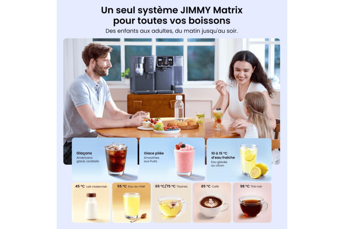 JIMMY Matrix I9 deux modes glace cristalline glace pilée cocktails cafés glacés smoothies