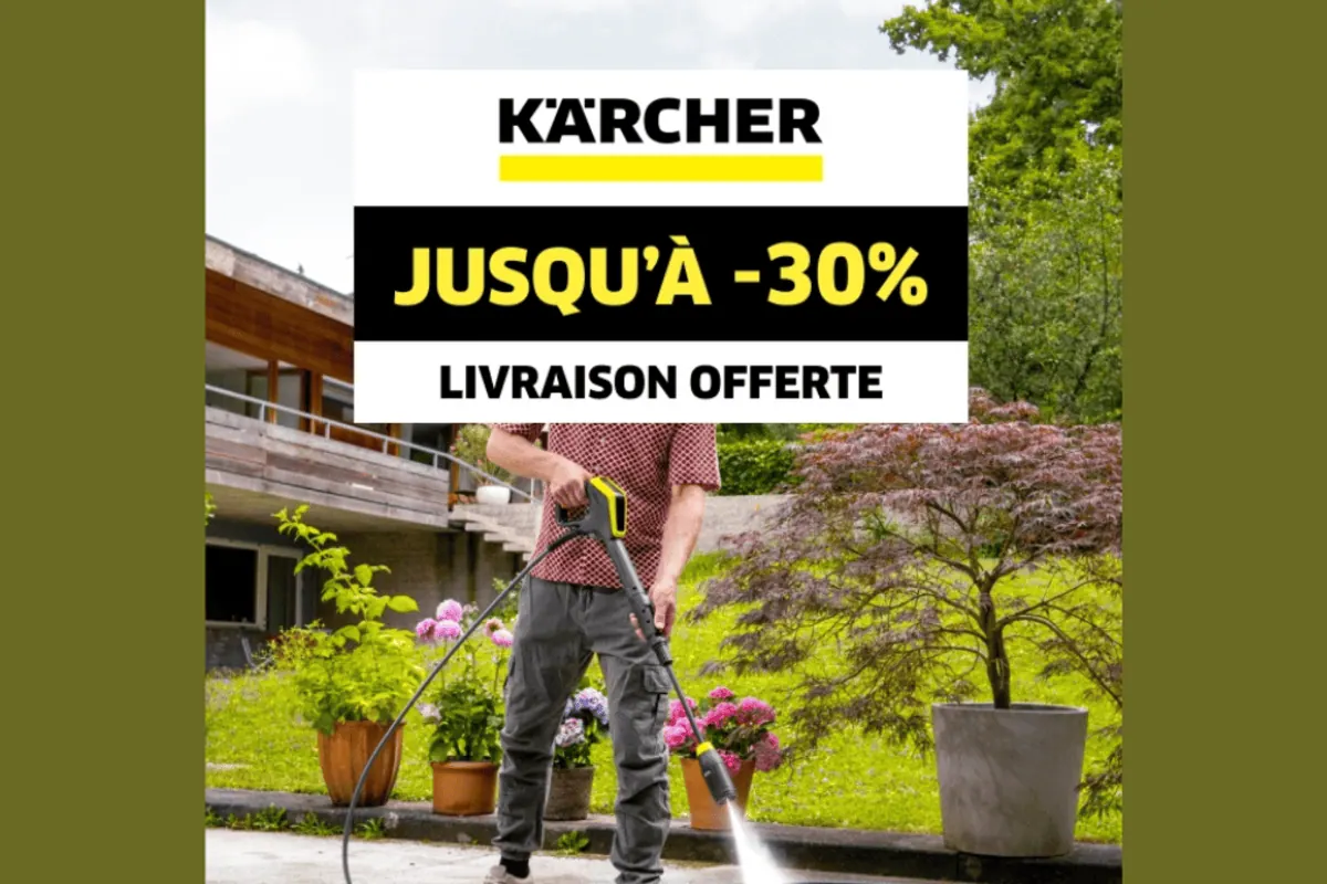 Bon plan Karcher jusqu'a -30 pourcent livraison offerte aspirateur robot balai pro nettoyage maison jardin mai 2026