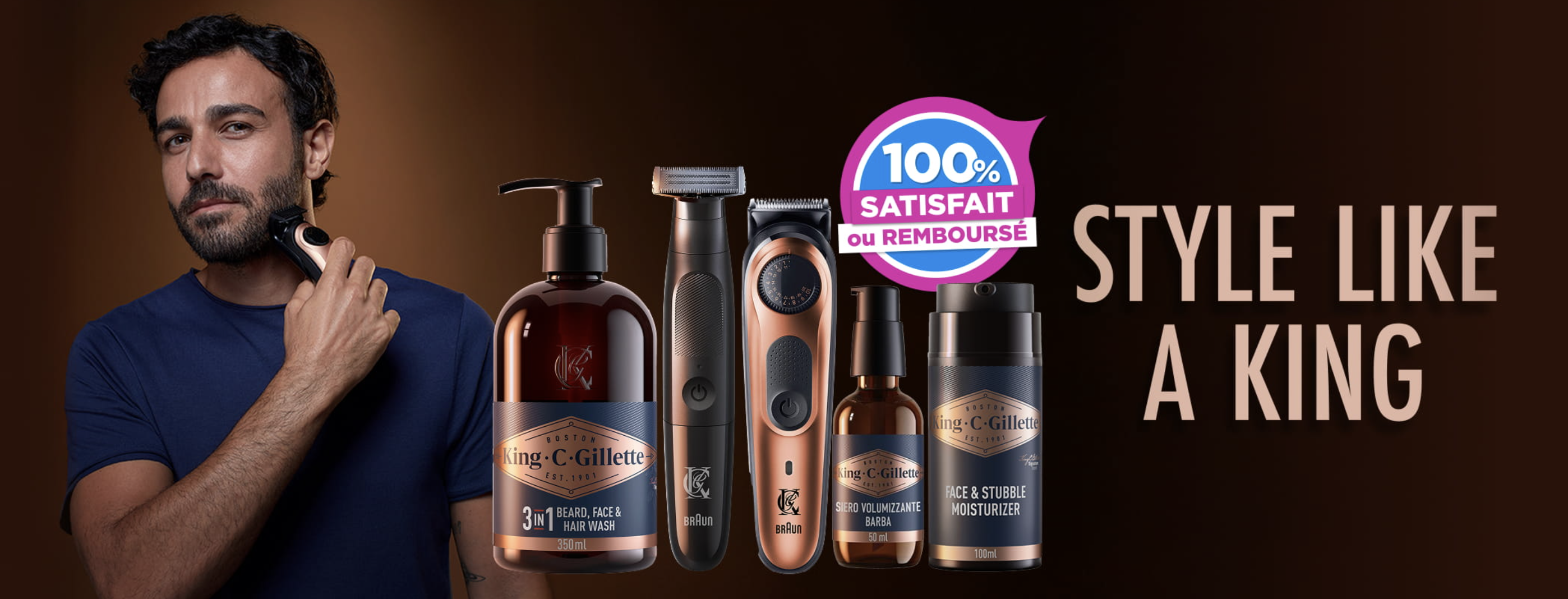 King C. Gillette Style Like A King satisfait ou 100% remboursé