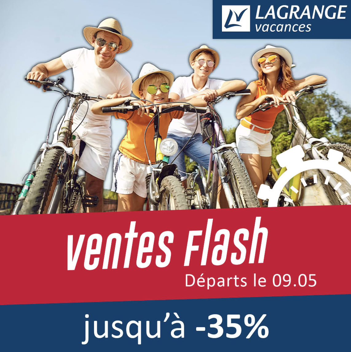 Lagrange Vacances Ventes Flash jusqu'à -35% départs 9 mai 2026