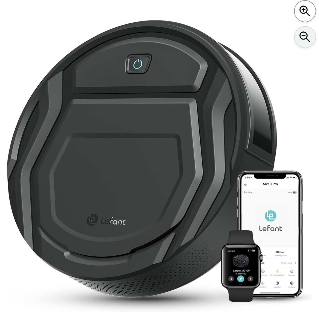 Lefant M210P aspirateur robot connecté noir WiFi Alexa app