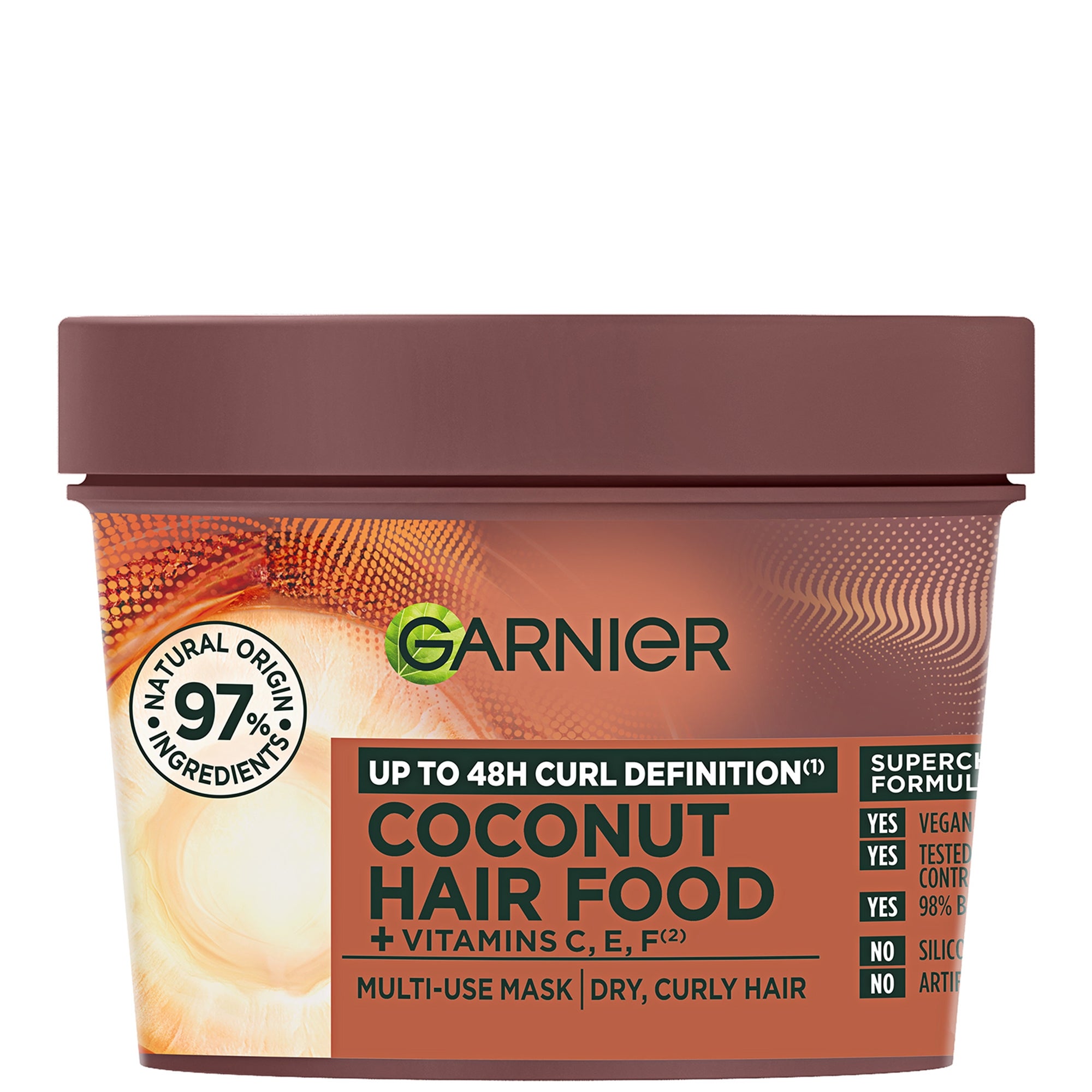 Masque Garnier Fructis Hair Food Huile de Coco 3-en-1 390 ml