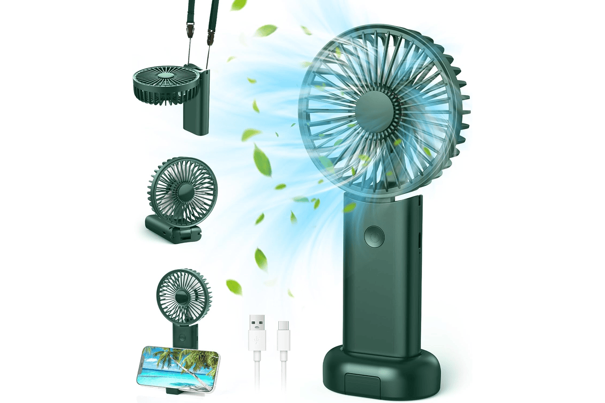 Mini ventilateur portable USB silencieux 3000 mAh 3 vitesses extérieur rechargeable 15,99 € Amazon