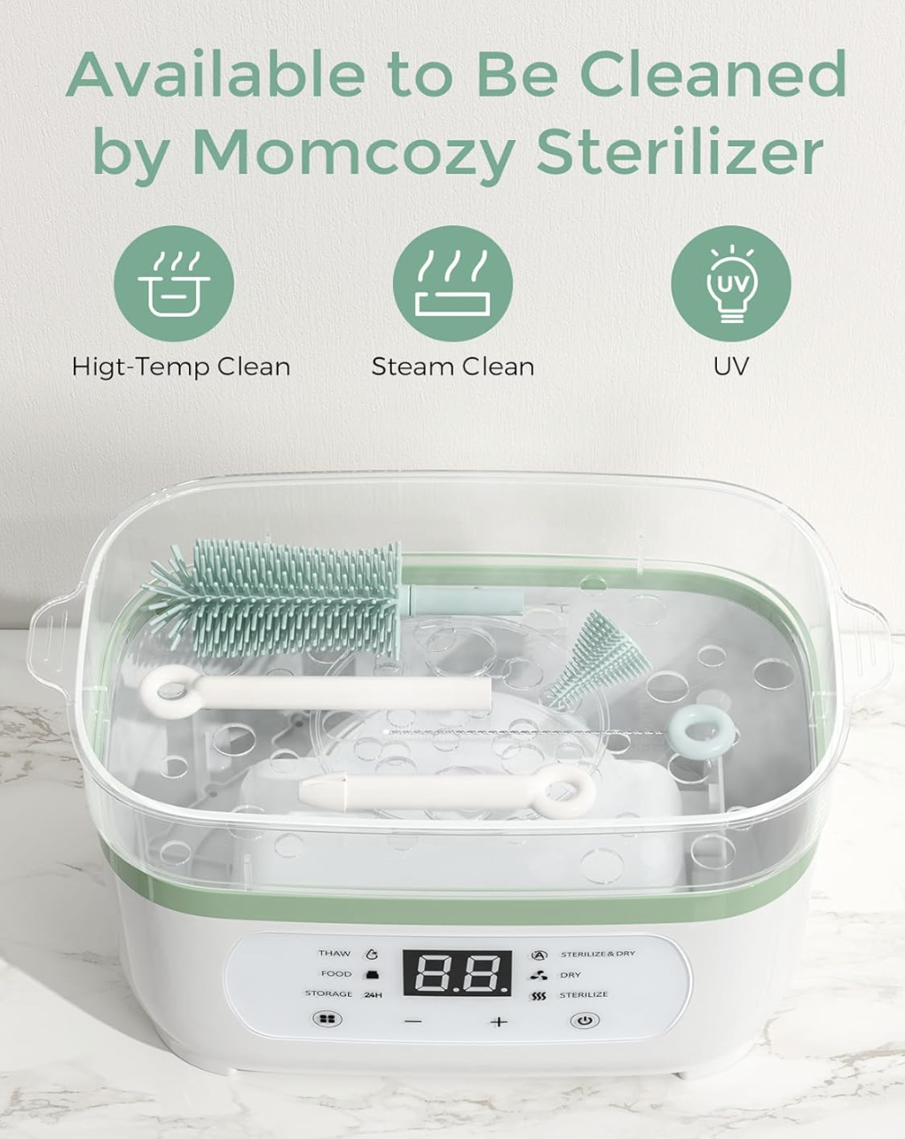 Momcozy Kit : compatible avec tous les stérilisateurs vapeur/UV/haute température