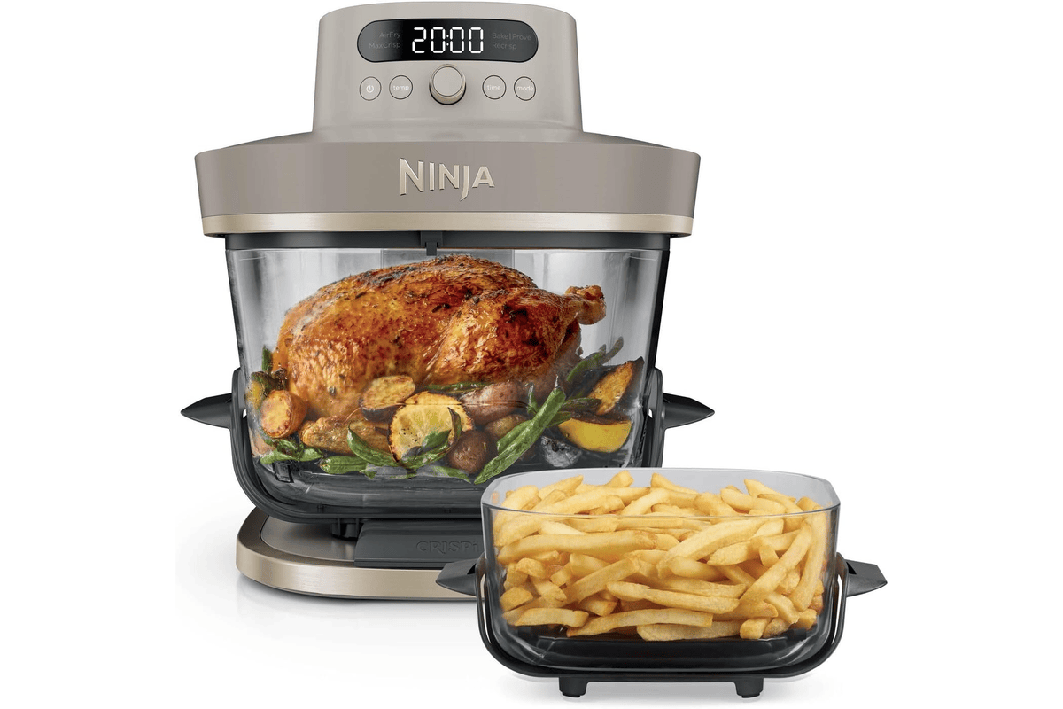Ninja CRISPi PRO XL friteuse sans huile verre 5 modes cuisson predefinies contenants CleanCrisp 5 7 litres cuisine saine