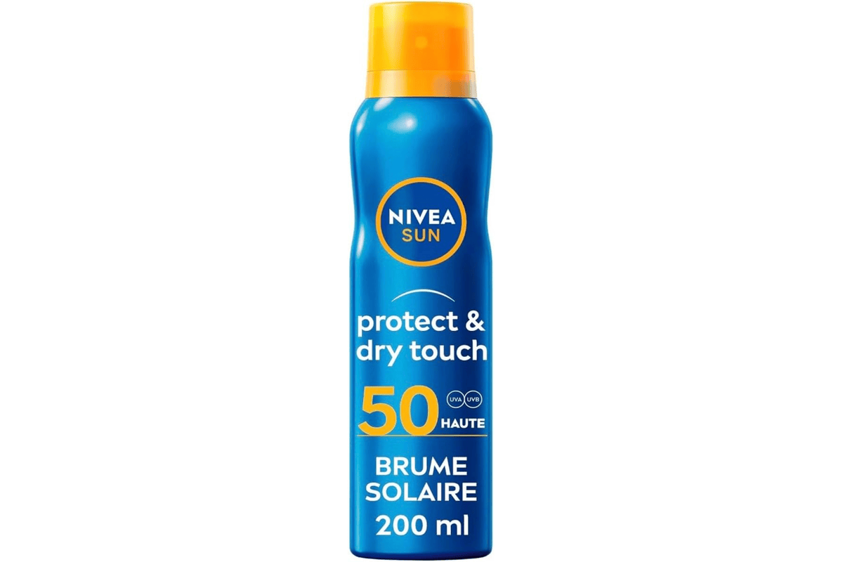 Nivea SUN brume protectrice Protect Dry Touch FPS 50 200ml glycerine 100 transparent formule non grasse rafraichissante