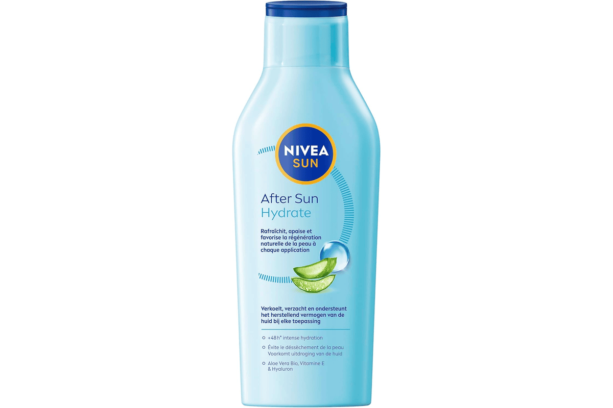Nivea SUN lait apres soleil hydratant aloe vera bio acide hyaluronique 400ml grand format apaisant peau echauffee