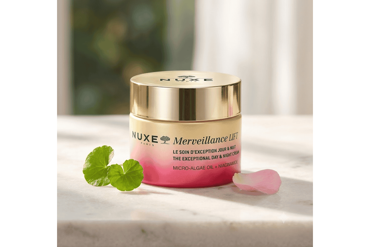 Bon plan Nuxe Merveillance Lift soin exceptionnel jour nuit 75 ml crème anti-rides raffermissante effet flash niacinamide microalgue 45,95 euros Perfumes Club