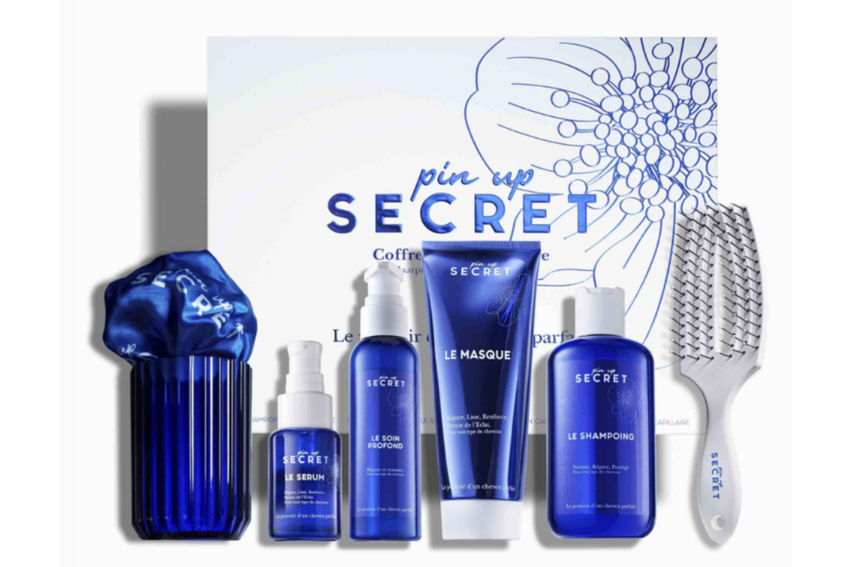 Bon plan Pin Up Secret Coffret Soin Capillaire 6 produits shampoing masque serum soin profond bonnet brosse waterproof mai 2026