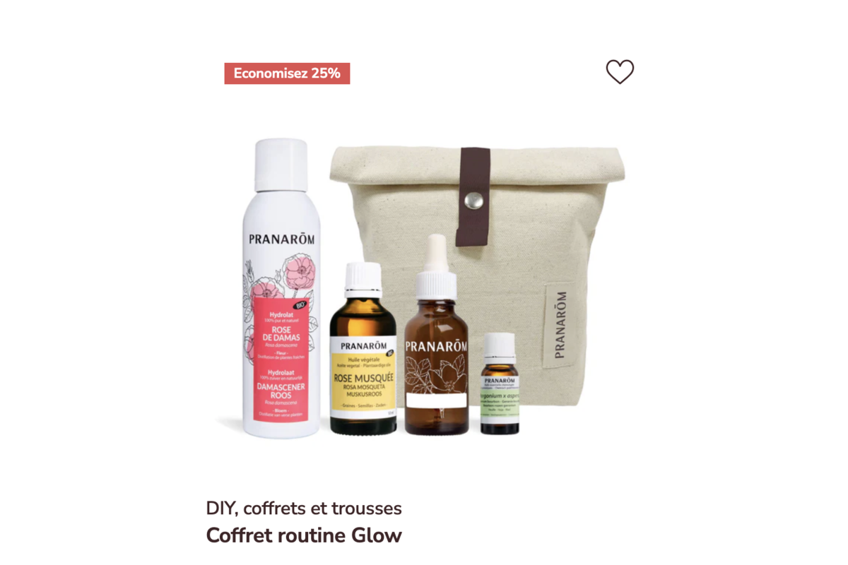 Pranarōm Coffret routine Glow promo -25% trousse soin visage éclat