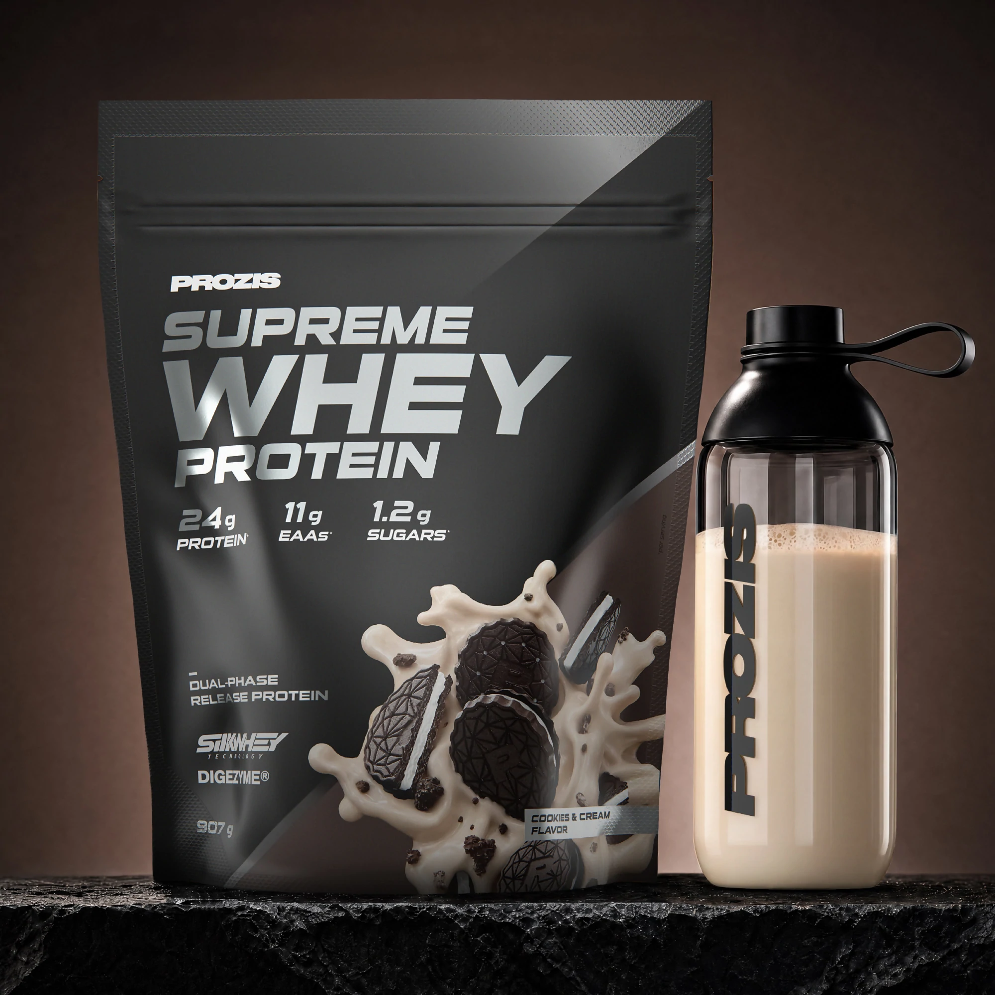 Supreme Whey Protein Prozis 907 g parfum Biscuits et Crème