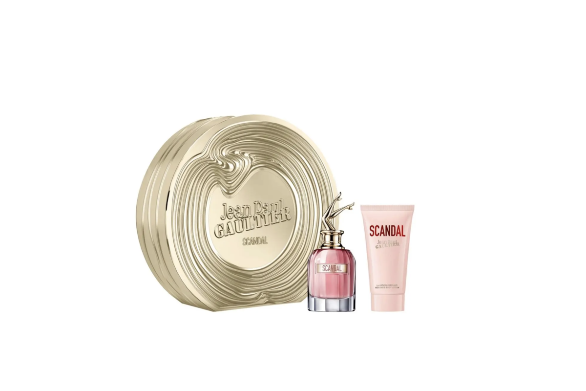 Coffret Scandal Jean Paul Gaultier écrin chromé Fête des Mères Eau de Parfum 50ml Lait Corps