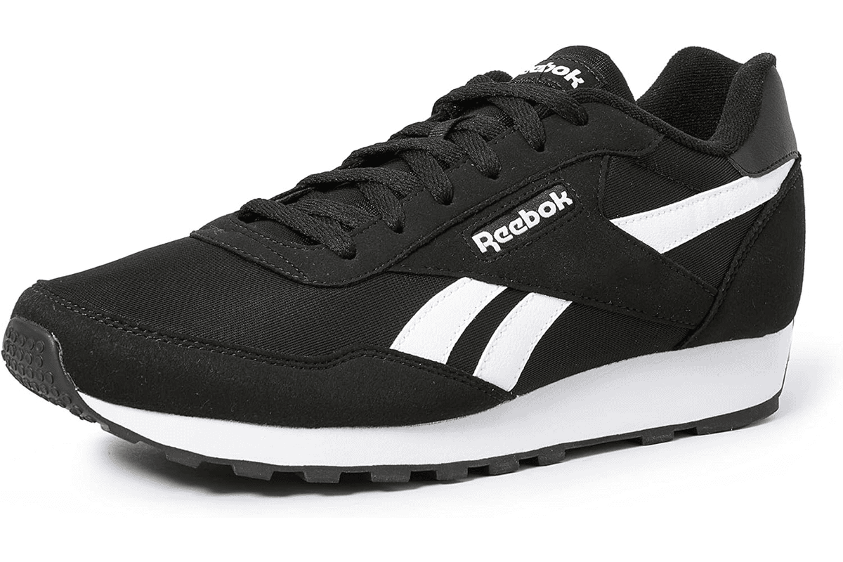 Reebok Rewind Run sneakers basses mixte core black white core black 42 EU lifestyle vintage running retro casual