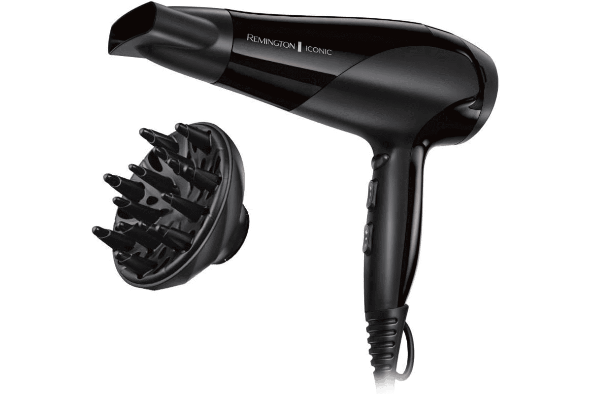 Remington D3198 seche cheveux ionique 2200W diffuseur noir cheveux boucles ondules brushing professional coiffure maison