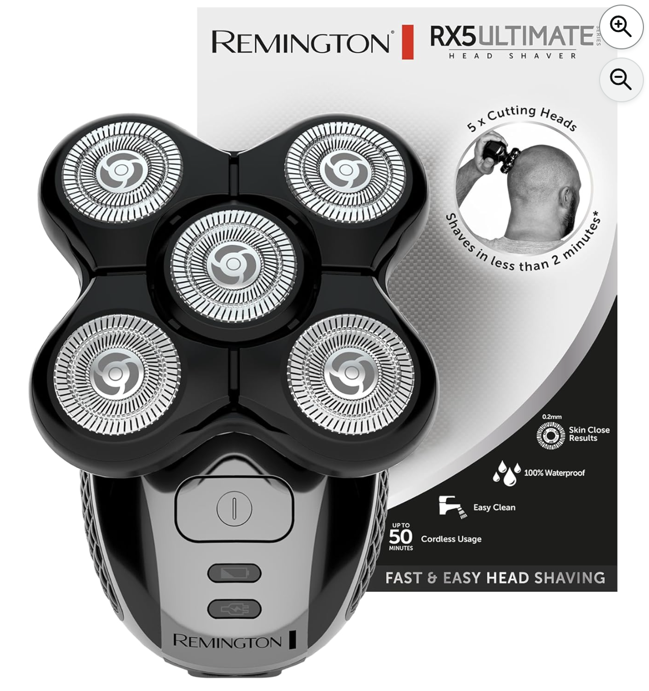 Rasoir Remington RX5 Ultimate XR1501 spécial tête rasée chauve noir