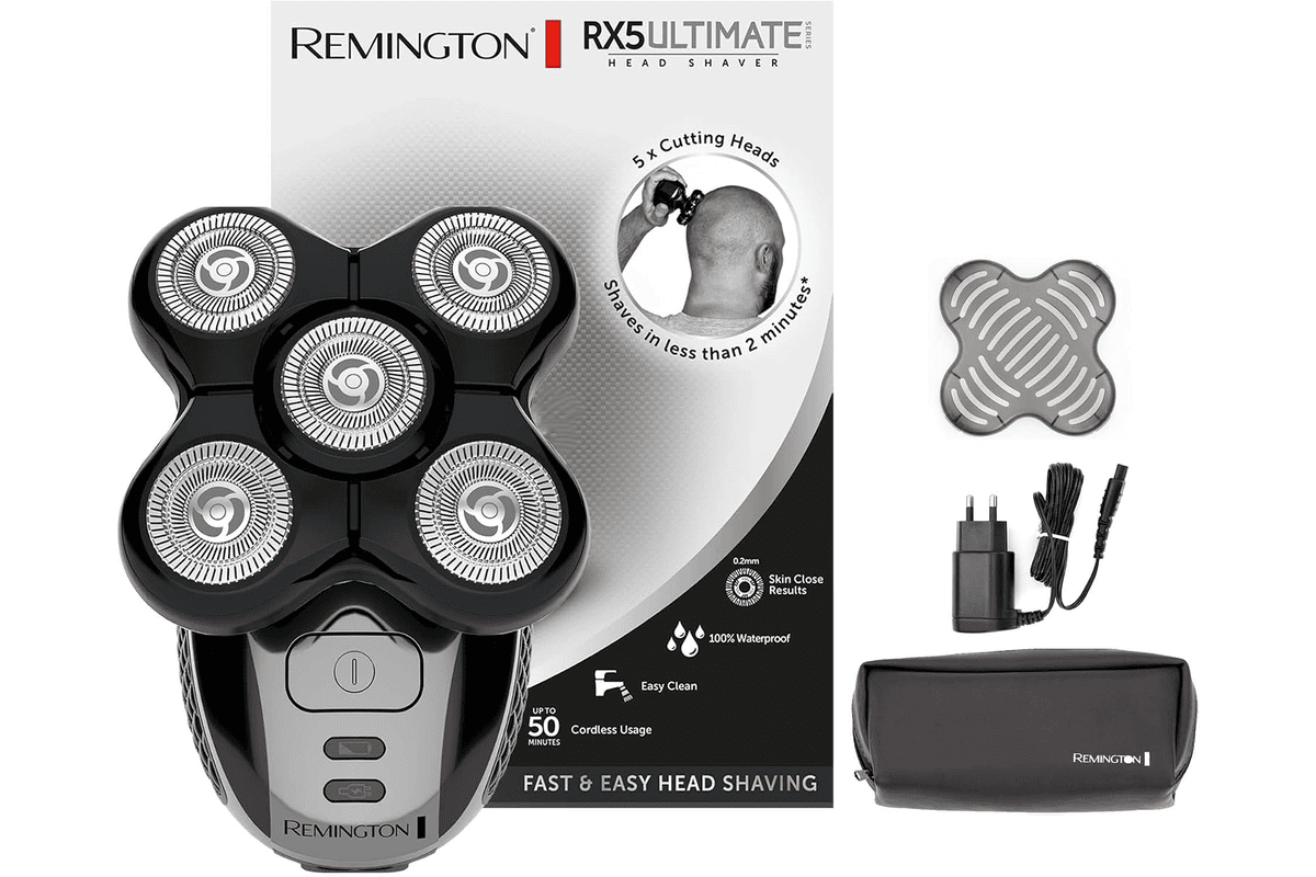 Remington XR1501 RX5 rasoir electrique 5 tetes rotatives Wet Dry sec humide barbe homme tondeuse precision waterproof