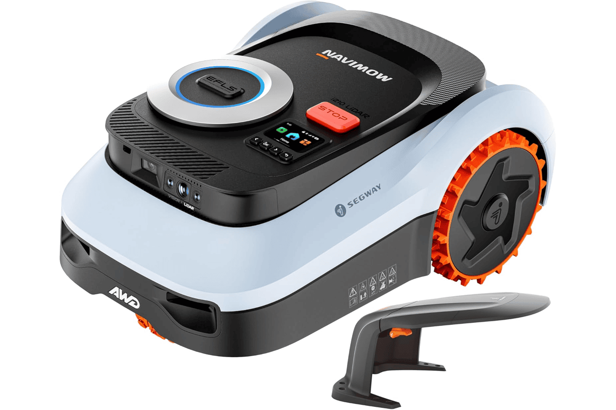 Segway Navimow i210 LiDAR Pro robot tondeuse garage M navigation LiDAR Vision RTK Xero Turn AWD cartographie automatique