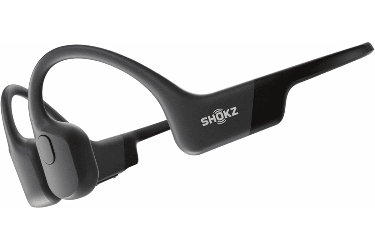 Shokz OpenRun casque Bluetooth conduction osseuse IP67 USB-C noir sport course running entrainement oreilles libres securite