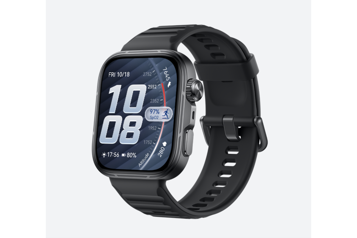 Huawei Watch Fit 5 Pro noire bracelet fluoroélastomère verre saphir Showroom Privé 234 euros mai 2026