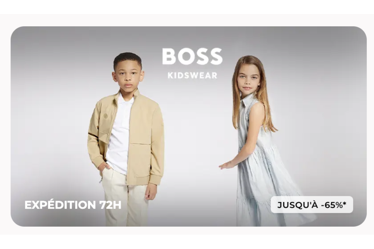 BOSS Kidswear vente privée Showroom Privé enfants -65% expédition 72h