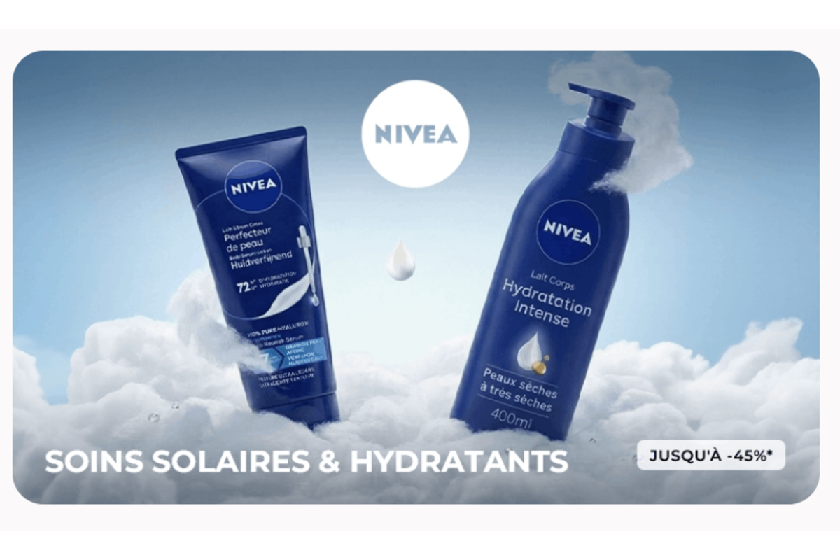 Nivea soins solaires hydratants vente privée Showroom Privé -45%
