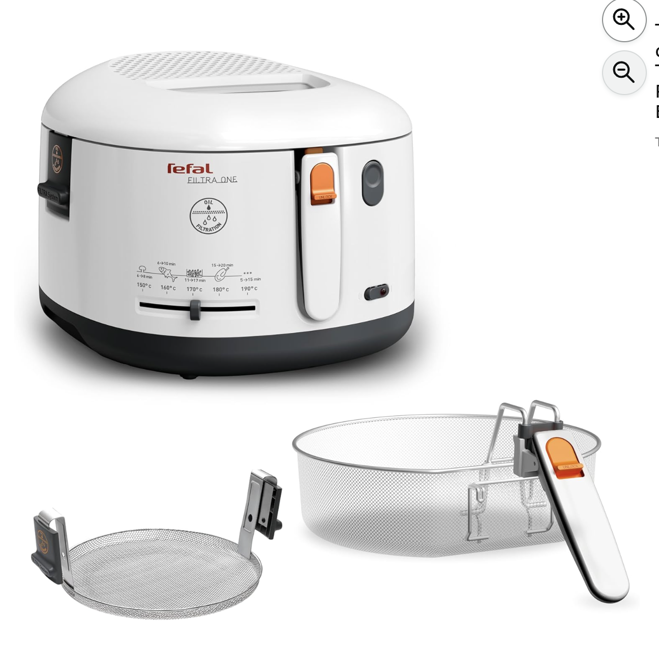 Tefal Filtra One friteuse classique 2,1L blanche filtration huile FF163111