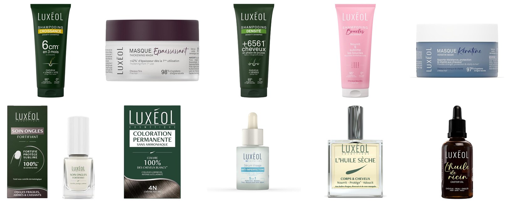 Sélection de dix produits Luxéol en promotion réservée aux membres Amazon Prime