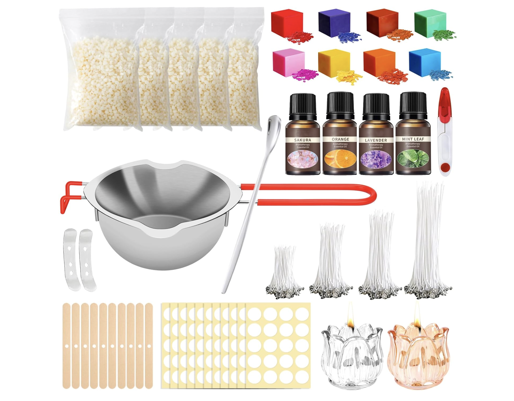 Cire végétale de soja en pastilles pour bougies parfumées maison