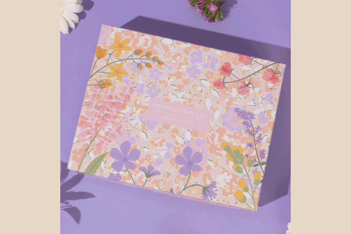 Coffret Prescription Lab Mille Éclats motif floral violet rose édition été 2026