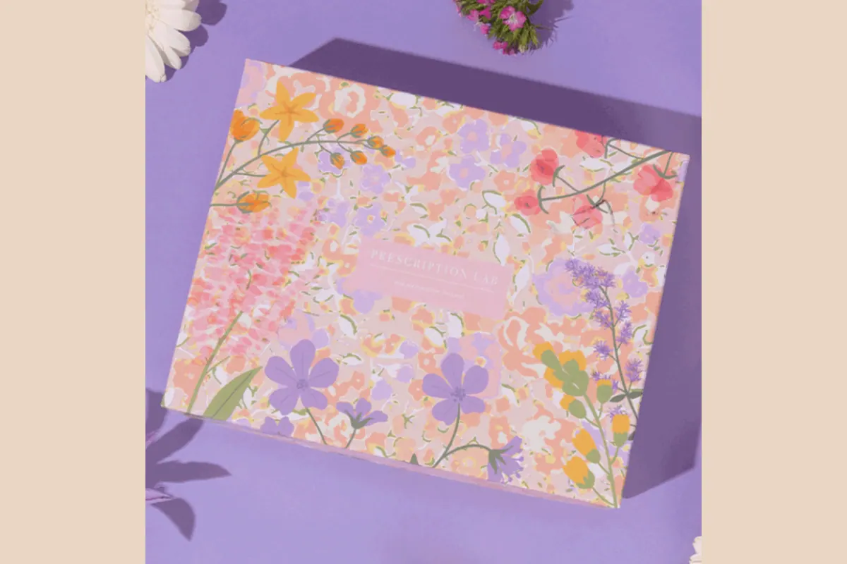 Coffret Prescription Lab Mille Éclats motif floral violet rose édition été 2026